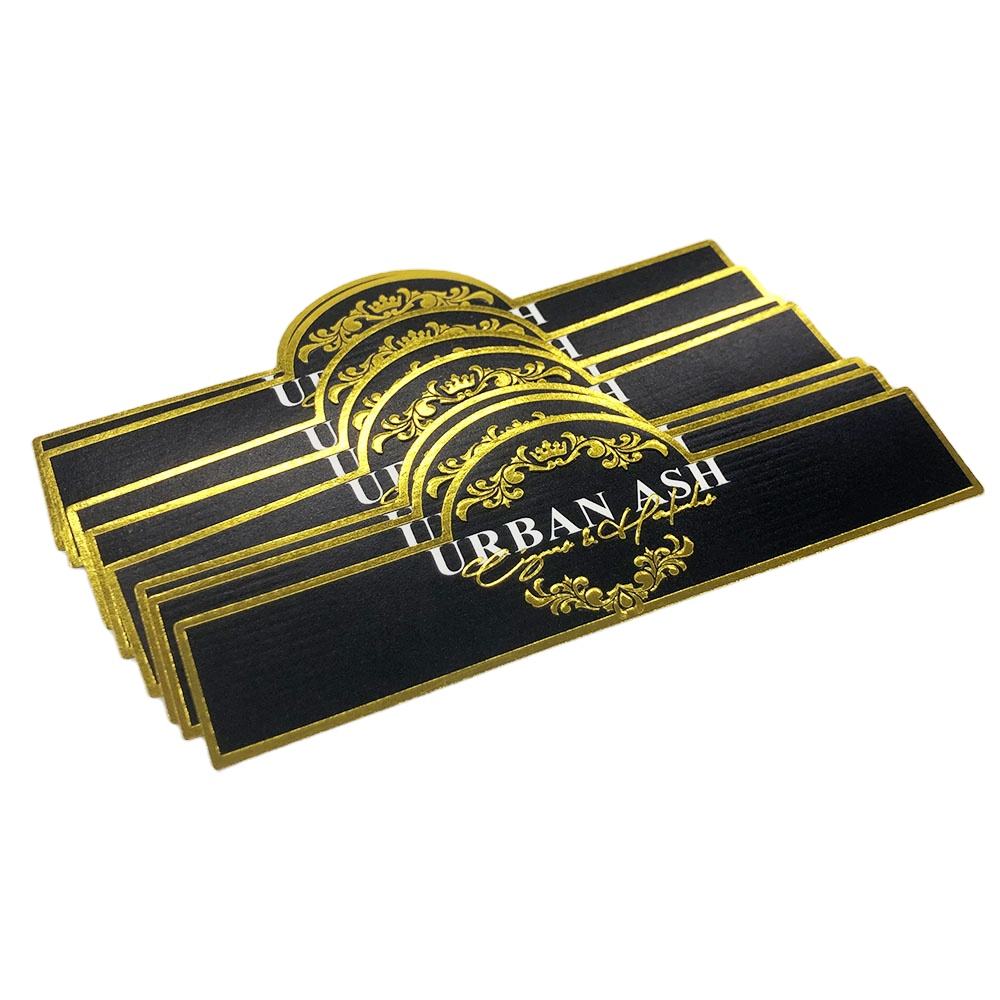 Custom Art Paper Gold Foil Cigar Ring Label Sticker