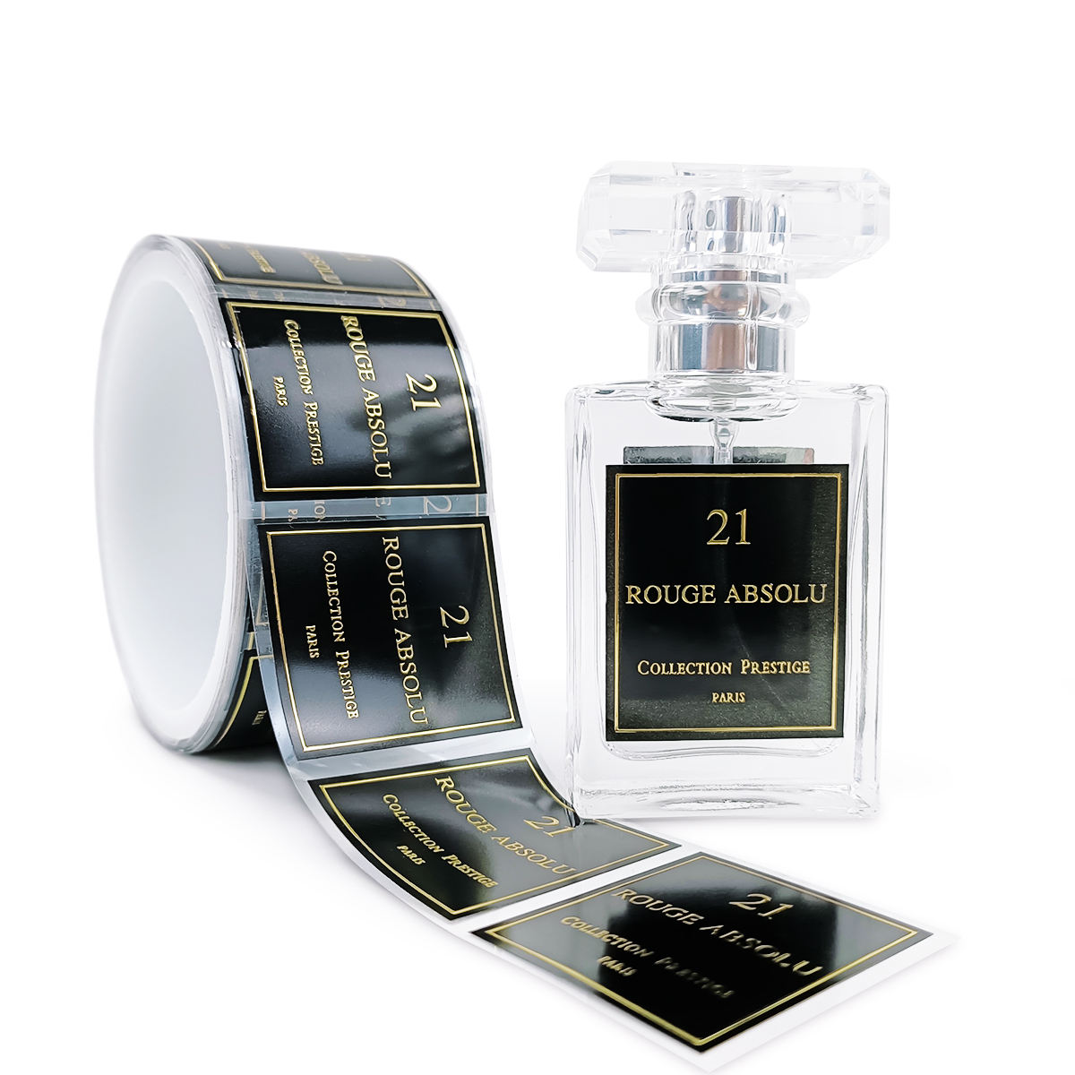 Custom High Quality Perfume Sticker Label Hot Foil Stamping