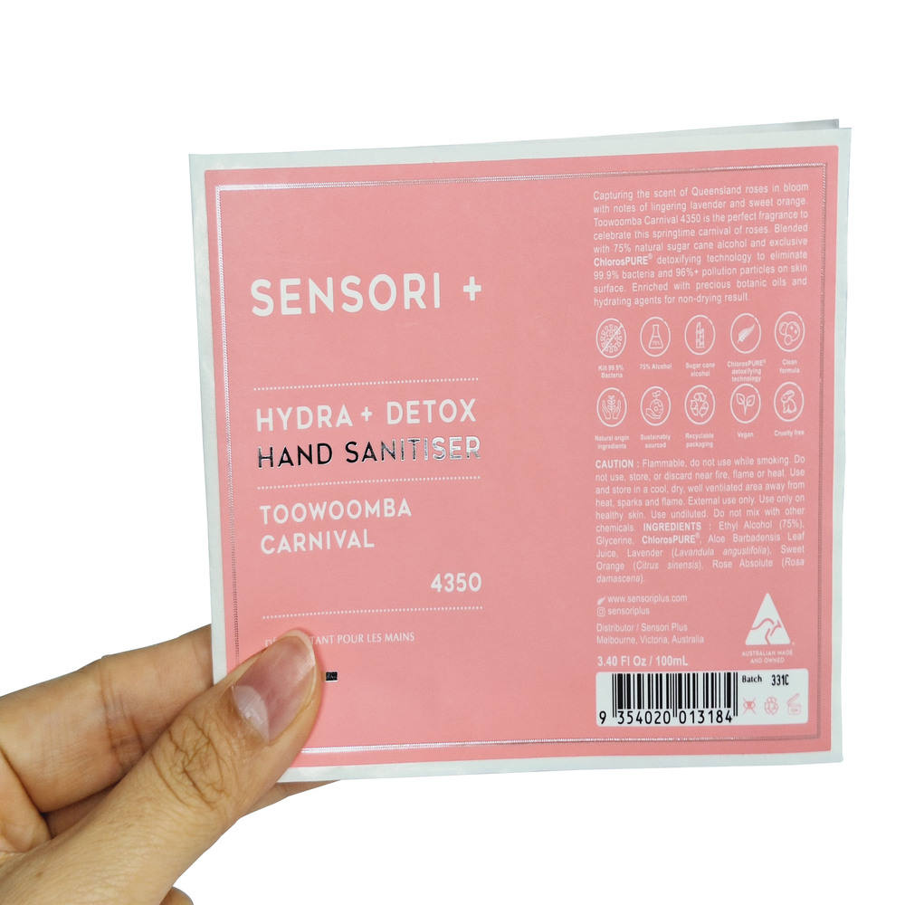 Custom Cosmetic Sticker Product Design Waterproof Label