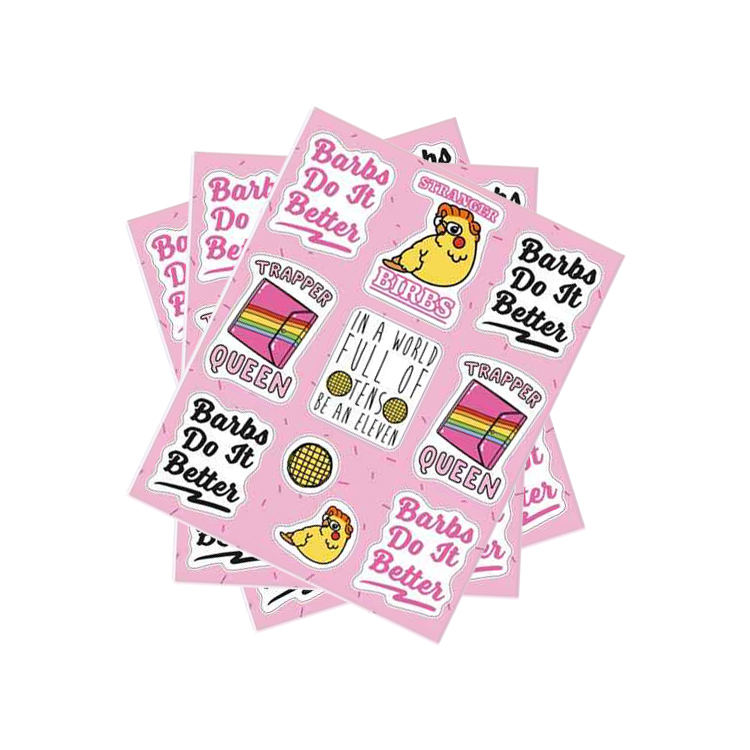 Op maat gemaakte Kiss Cut Sticker Decoratief zelfklevend stickervel