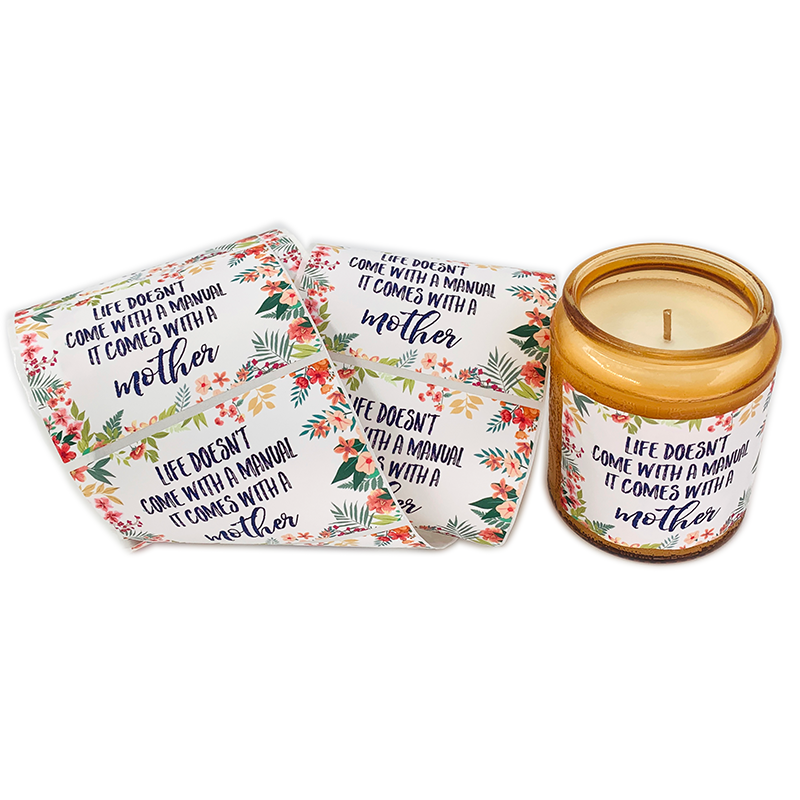 Custom Roll Printing Candle Label Sticker For Glass Jar