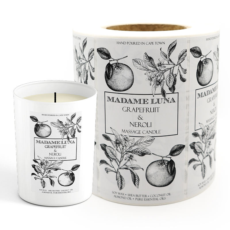 High Quality Adhesive Label For Candle With Custom Printing