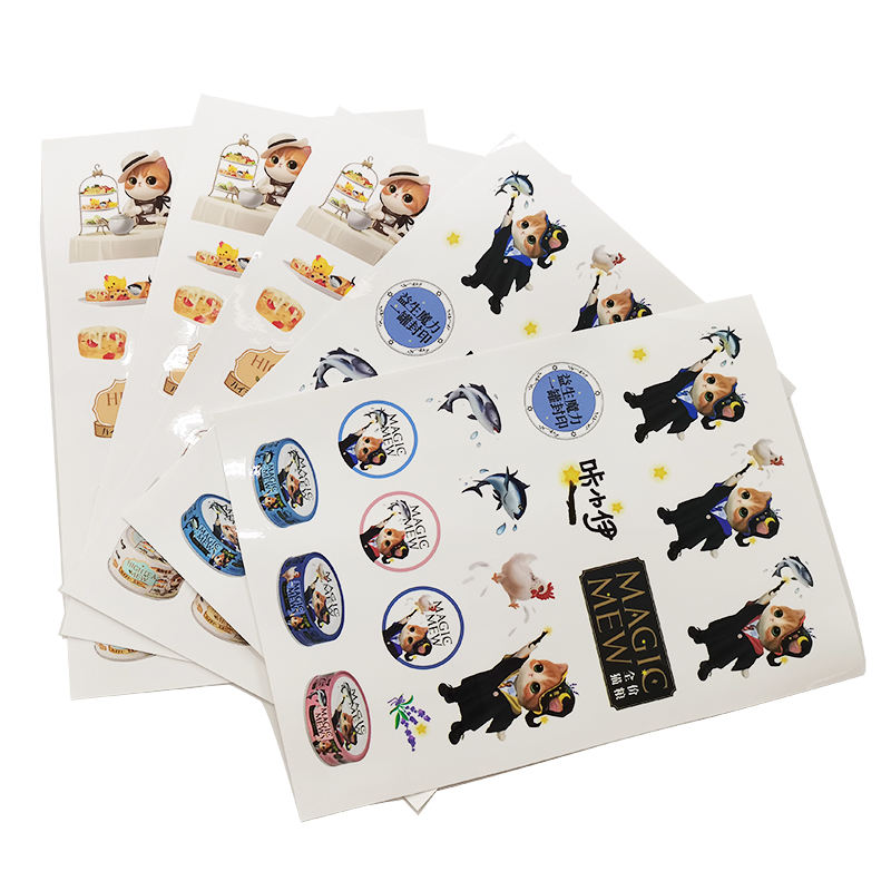 Populair stickervel op maat Kiss Cut stickerpapier afdrukken