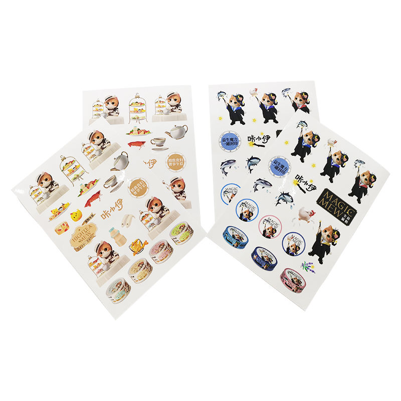 Populair stickervel op maat Kiss Cut stickerpapier afdrukken