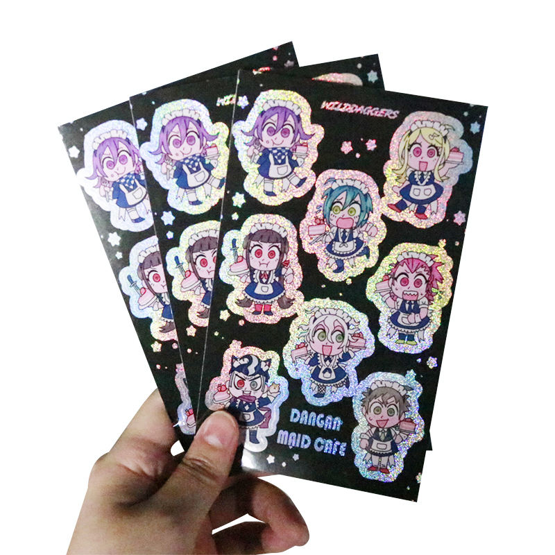 Waterproof Custom Sticker Sheet PVC Vinyl Paper Kiss Cut