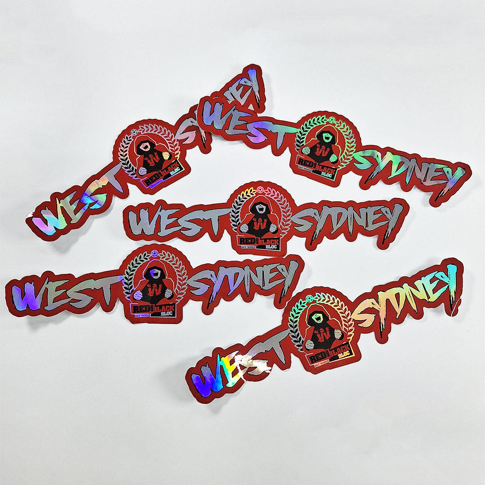 Custom Laser Holographic Die Cut Stickers Brand Logo Pringting