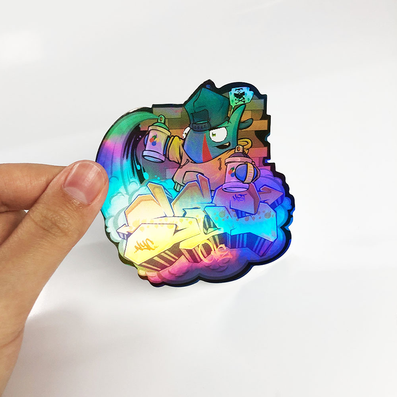 Durable Waterproof Custom Laser Die Cut Sticker Hologram