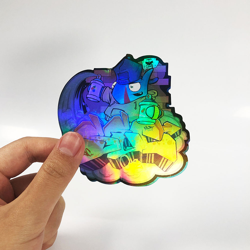 Durable Waterproof Custom Laser Die Cut Sticker Hologram