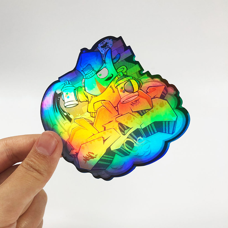 Durable Waterproof Custom Laser Die Cut Sticker Hologram