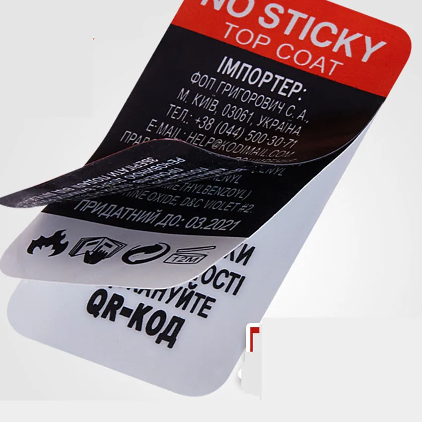 etiquetas de doble cara